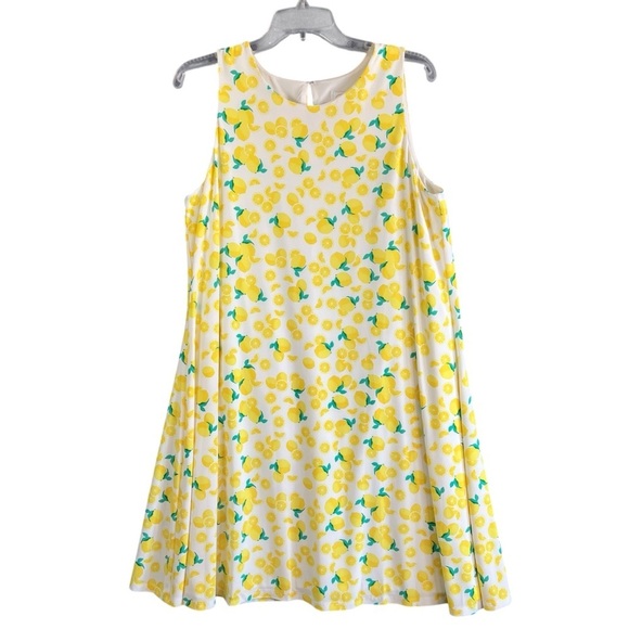 PAPPAGALLO Gwen Live Gives You Lemons Sleeveless Mini Swing Dress Size Large - Picture 1 of 12